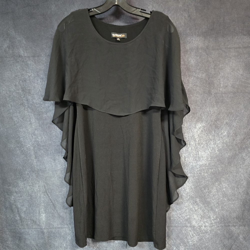 Glamour Black Long Sleeve Dress